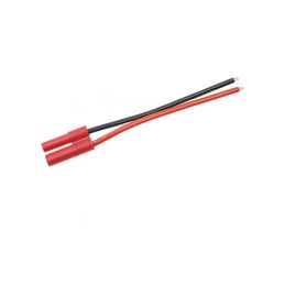 Konektor zlacený 4.0mm samice s kabelem 14AWG 10cm - 1
