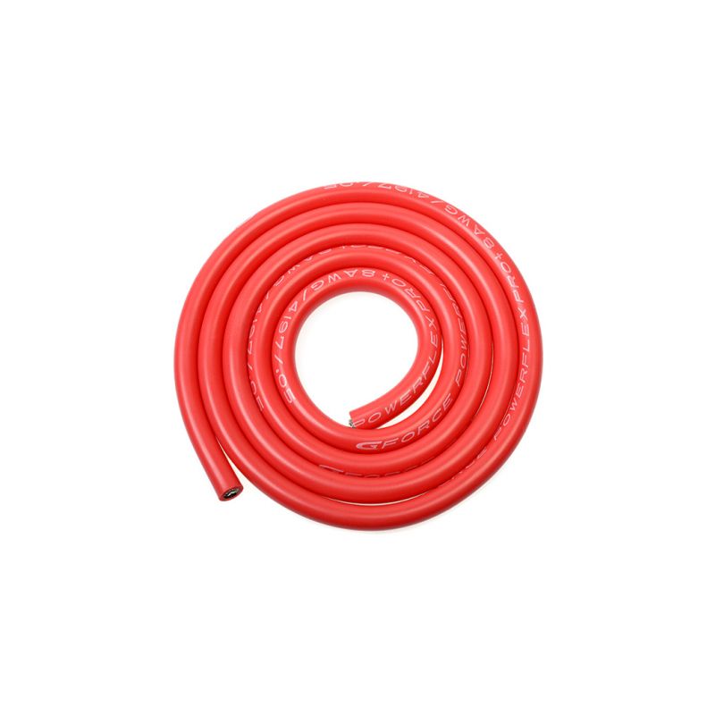 Kabel se silikonovou izolací Powerflex 8AWG červený (1m) - 1 Kabel se silikonovou izolací Powerflex 8AWG červený (1m) - 1