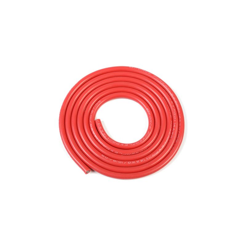 Kabel se silikonovou izolací Powerflex 14AWG červený (1m) - 1 Kabel se silikonovou izolací Powerflex 14AWG červený (1m) - 1