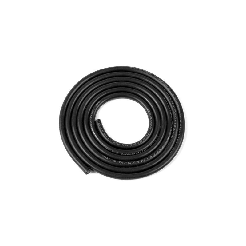 Kabel se silikonovou izolací Powerflex 14AWG černý (1m) - 1 Kabel se silikonovou izolací Powerflex 14AWG černý (1m) - 1