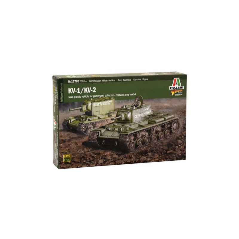 Italeri tank KV1 / KV2 vč. tankisty (1:56) - 1 Italeri tank KV1 / KV2 vč. tankisty (1:56) - 1