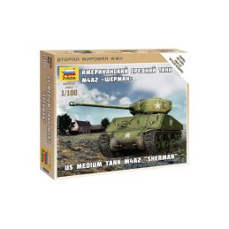 Zvezda Snap Kit - Sherman M-4 (1:100) - 1