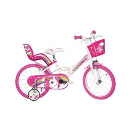 DINO Bikes - Dětské kolo 14" Jednorožec se sedačkou - 1