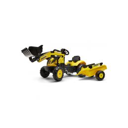 FALK - Šlapací traktor Komatsu Pedal backhoe s vlečkou a nakladačem - 1