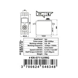 KONECT 7 kg Digital servo (7kg-0,11s/60°) - 3