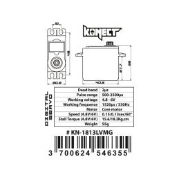 KONECT 18 kg Digital servo (18kg-0,13s/60°) - 3