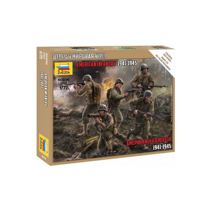 Zvezda figurky - US Infantry WWII (1:72) - 1 Zvezda figurky - US Infantry WWII (1:72) - 1