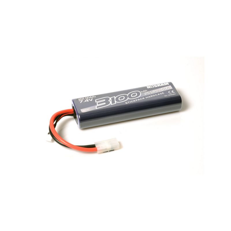 NOSRAM 3100mAh - 7.4V - 50C LiPo Car Stickpack Hardcase - Tamiya konektor - 1