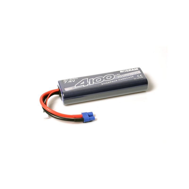 NOSRAM 4100mAh - 7.4V - 50C LiPo Car Stickpack Hardcase - EC3 konektor - 1