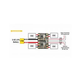 Mikro PDB proudová rozdvojka PCB 5V/12V Copt - 2