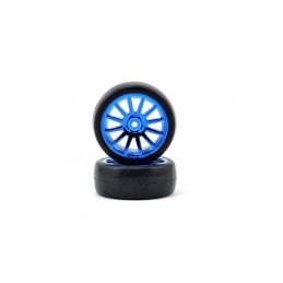 Traxxas kolo, disk 12-spoke modrý, pneu slick (2) - 1