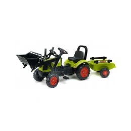 FALK - Šlapací traktor Claas Arion 410 s nakladačem a vlečkou - 1