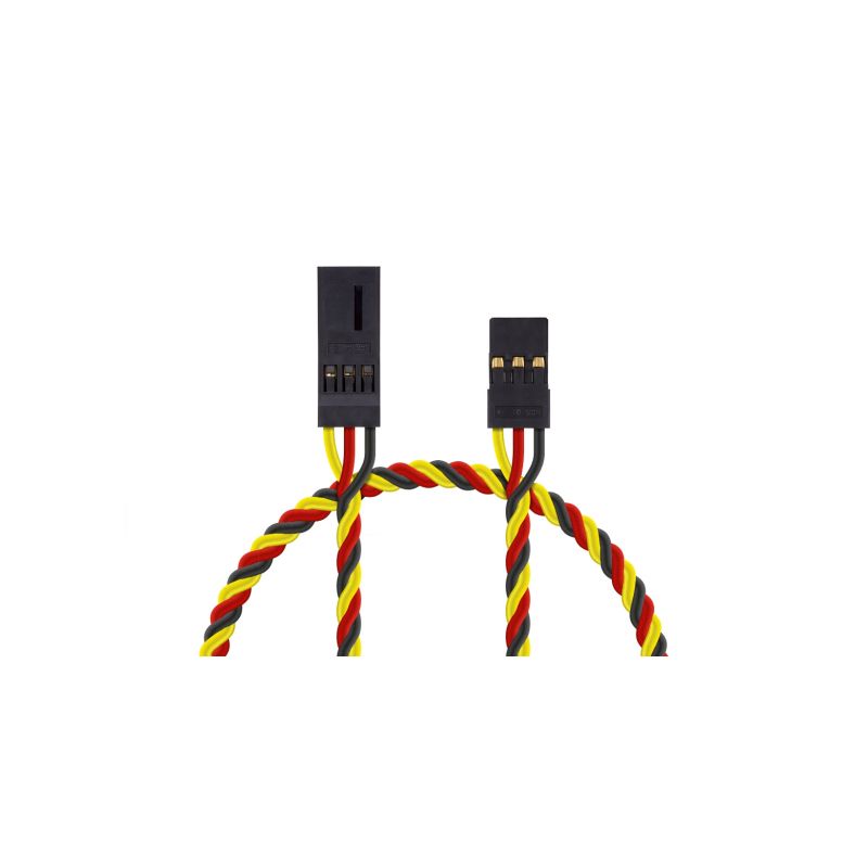 4611 S prodlužovací kabel 600mm JR kroucený silný, zlacené kontakty (PVC) - 1
