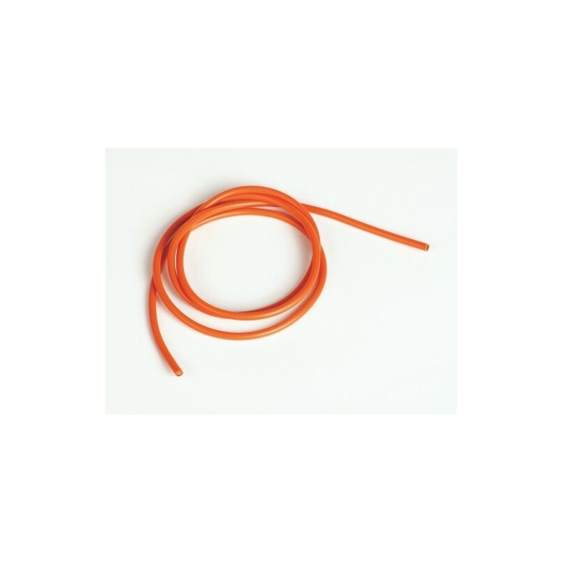 Silikonový kabel 3,3qmm, 12AWG, 1metr, oranžový - 1