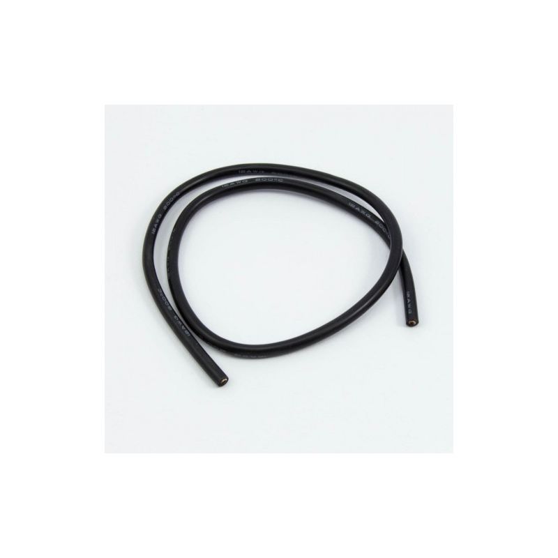Silikonový kabel 3,3qmm, 12AWG, 0,5metr, černý - 1