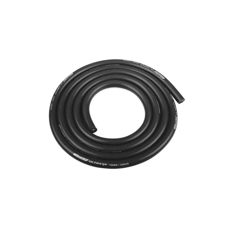 Silikonový kabel 5,5qmm, 10AWG, 1metr, černý - 1