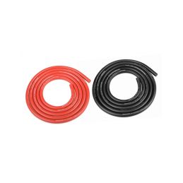 Silikonový kabel 4,5qmm, 12AWG, 2x1metr, černý a červený - 1
