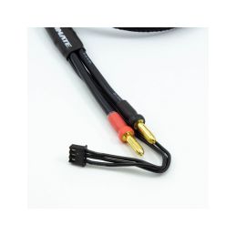 2S černý nabíjecí kabel G4/G5 v černé ochranné punčoše - dlouhý 600mm - (4mm, 3-pin XH) - 4