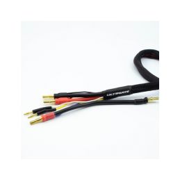 2 x 2S černý nabíj. kabel G4/G5 v černé ochranné punčoše - dlouhý 600mm - (4mm, 3-pin XH) - 3