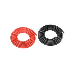 Silikonový kabel 3,5qmm, 14AWG, 2x1metr, černý a červený - 1