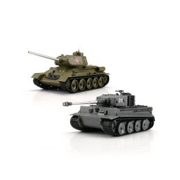 World of Tanks: 1/30 RC Tiger I + T-34/85 modely tanků v měřítku 1/30 s IR - 1