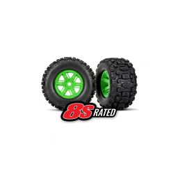 Traxxas kolo 4.3/5.7", disk zelený, pneu Sledgehammer (pár) - 1