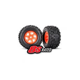 Traxxas kolo 4.3/5.7", disk oranžový, pneu Sledgehammer (pár) - 1
