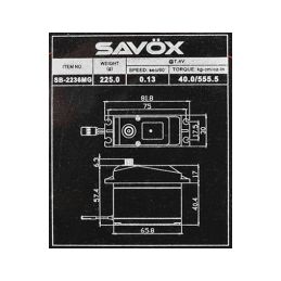 SB-2236MG BRUSHLESS HiVOLT Digitální servo (40kg-0,13s/60°) - 3