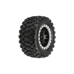 Pro-Line kolo 4.3", pneu Badlands MX43 Pro-Loc, disk Impulse H24mm černo-šedý (2) (X-Maxx) - 1