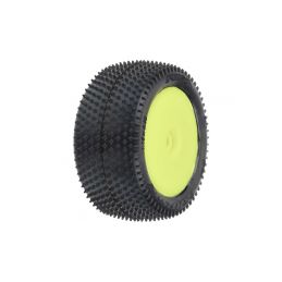 Pro-Line kolo 1:18, pneu Prism Carpet zadní, disk H8 žlutý (2) (Losi Mini-B) - 1