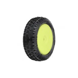 Pro-Line kolo 1:18, pneu Wedge Carpet přední, disk H8 žlutý (2) (Losi Mini-B) - 1
