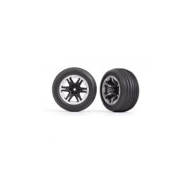 Traxxas kolo 2.8", disk RXT černý/polomatný chrom, pneu Ribbed (2) (přední) - 1