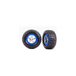 Traxxas kolo 2.2/3.0", disk SCT chromovaný/modrý, pneu KM2 (2) - 1