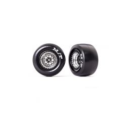 Traxxas kolo, disk Weld chrom/černý, pneu sticky (2) (zadní) - 1