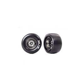 Traxxas kolo, disk Weld černě chromovaný, pneu sticky (2) (zadní) - 1