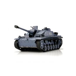 TORRO tank 1/16 RC Sturmgeschütz III, provedení G, šedá kamufláž - BB Airsoft+IR - 1