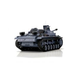 TORRO tank 1/16 RC Sturmgeschütz III, provedení G, šedá kamufláž-BB Airsoft (kovové pásy) - 2