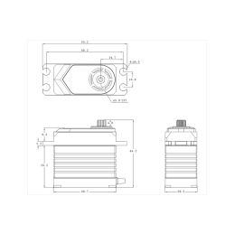 T65 HiVOLT BRUSHLESS Digital servo (55 kg-0,065s/60°) - 5