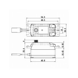 SV-1254MG+ HiVOLT Digitální servo - LOW PROFILE (15kg-0,085s/60°) - 2