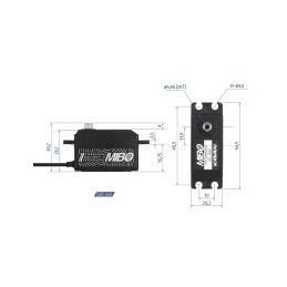 MIBO 1/10 Onroad Low Profile (0.074s/14kg/8.4V) Coreless Servo - 2