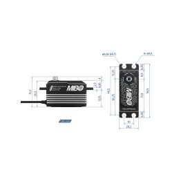 MIBO 1/10 Offroad Low Profile (0.07s/20kg/8.4V) Brushless Servo - 3