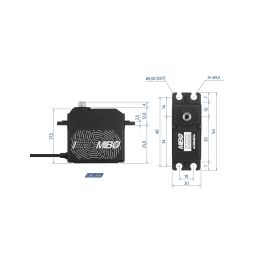 MIBO 1/10 Offroad (0.055s/20kg/8.4V) Brushless Servo - 2