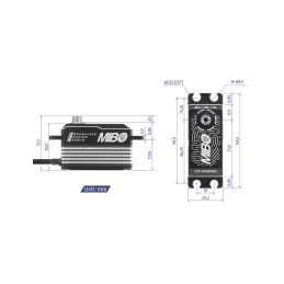 MIBO 1/10 Onroad Low Profile (0.062s/14.5kg/8.4V) Brushless Servo - 3