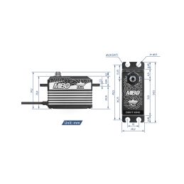 MIBO Drift King Alu Black LP Programmable (RWD Drift Spec/33.0kg/8.4V) Brushless Servo - 3