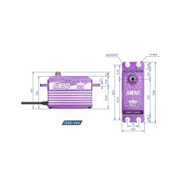 MIBO Drift King Alu Purple LP Programmable (RWD Drift Spec/33.0kg/8.4V) Brushless Servo - 3