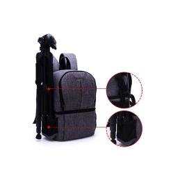 Double-Layer DIY Camera Backpack (Black) - 5