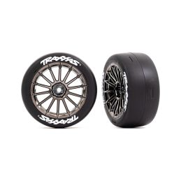 Traxxas kolo 2.0", disk multi-spoke černý chrom, pneu slick (přední) (2) - 1