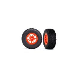 Traxxas kolo 2.2/3.0", disk SCT Split-Spoke oranžový, pneu SCT (2) - 1