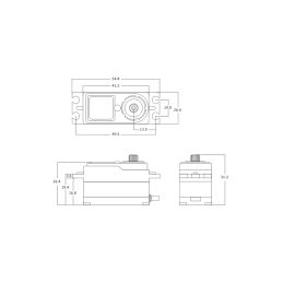 CH6012 HiVOLT CORELESS Digital servo LOW PROFILE (12kg-0,07s/60°) - 5