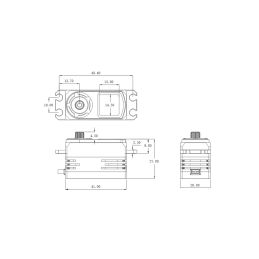 CH712S SSR HiVOLT CORELESS Digital servo LOW PROFILE (12,6 kg-0,049s/60°) - 4